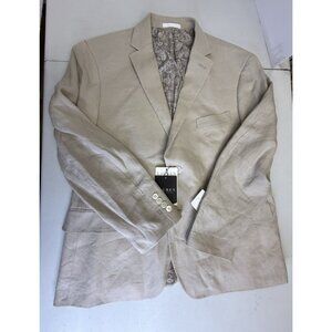 Lauren Ralph Lauren Blazer Men's 44 Short 100% Linen Ultra Flex Lassiter New Tan